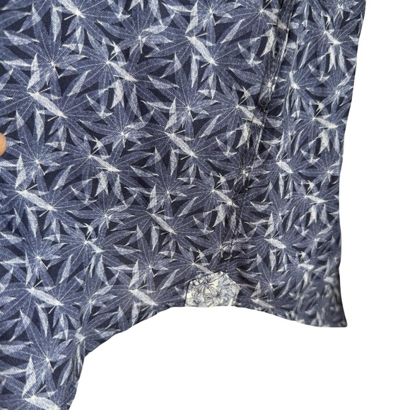 Robert Graham Shirt Mens XL Blue Classic Fit Linen Blend Long Sleeve Button Up - Picture 9 of 16